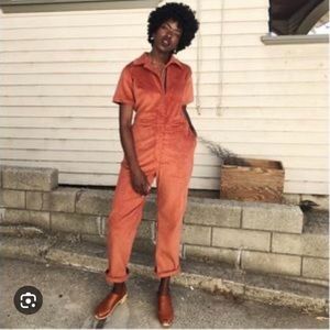 NOOWORKS Rust Colored Corduroy Coverall